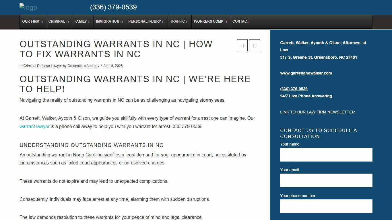 Outstanding Warrants in NC | How to Fix Warrants in NC