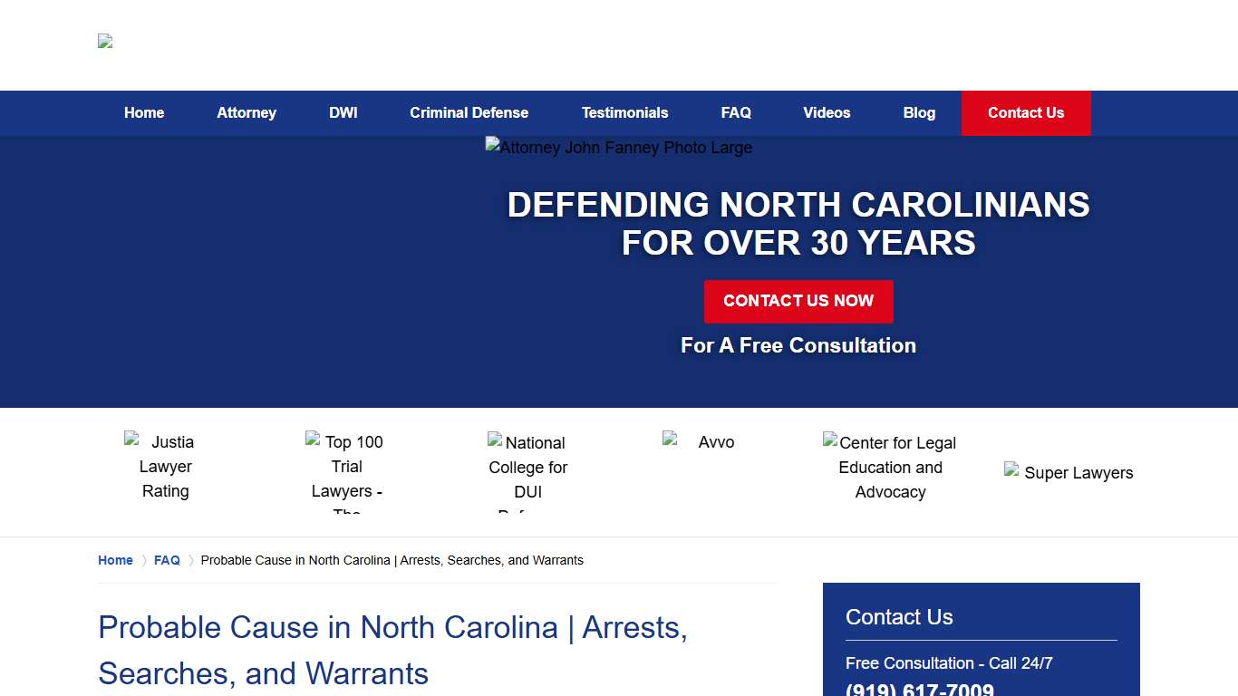 Probable Cause in North Carolina | Arrests, Searches, and Warrants